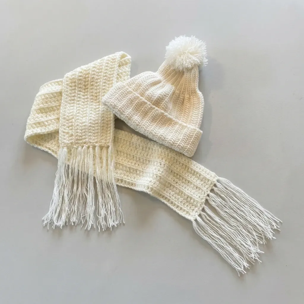 Woolen Scarf and Hat Set
