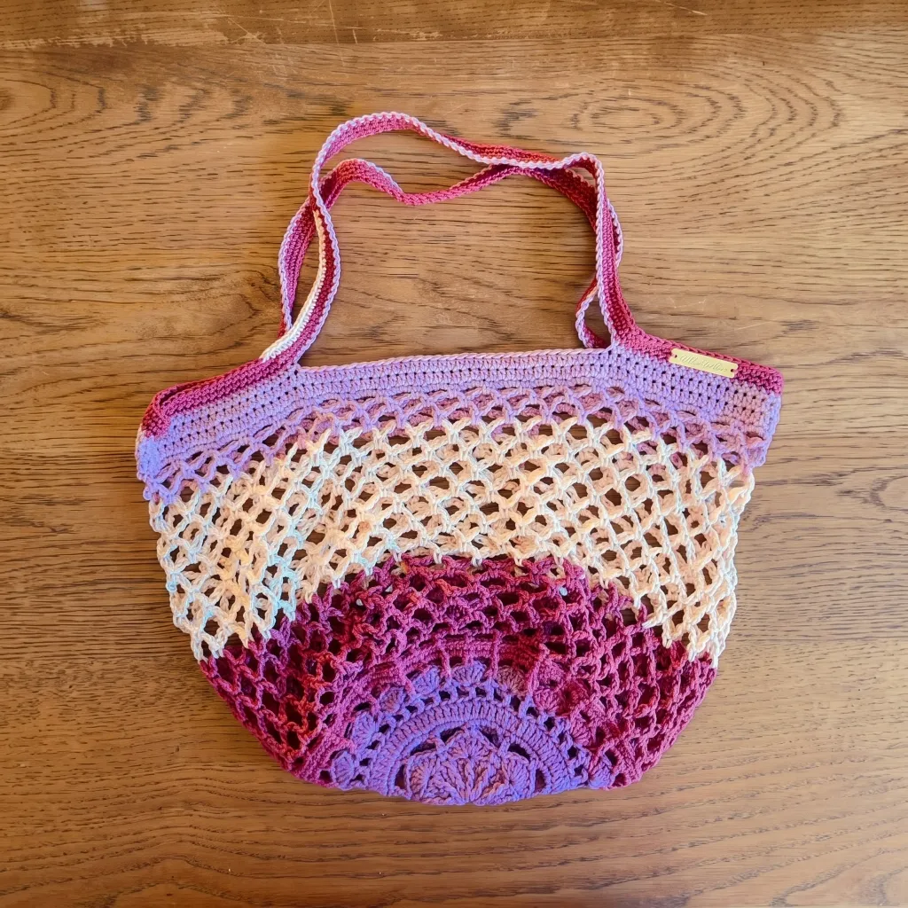 Tote bag Sakura au crochet