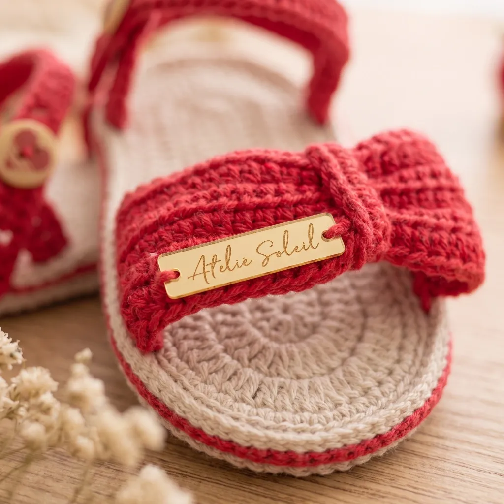 Sandálias de Bebê em Crochê Personalizáveis