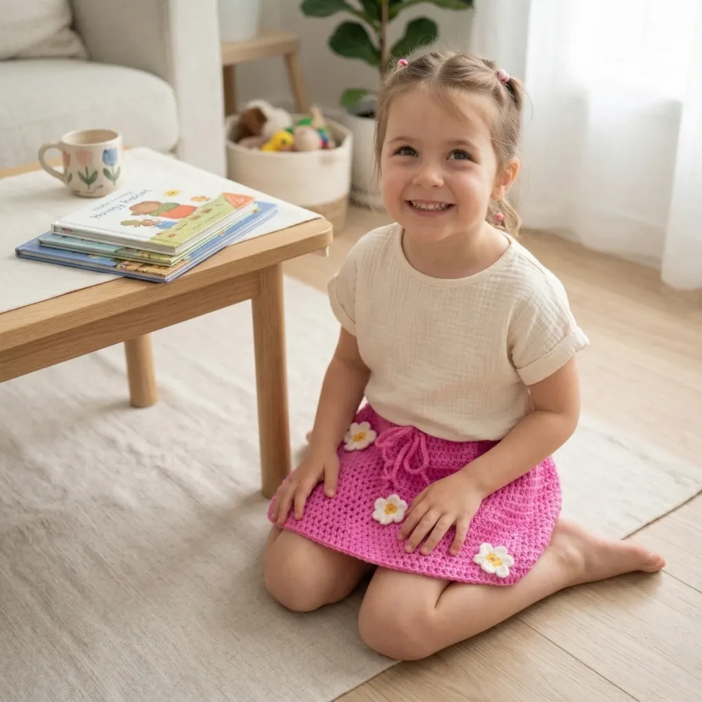 Flower Decorated Skirt